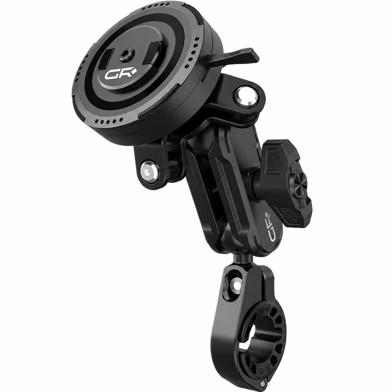 Soporte para teléfono para manillar de motocicleta con amortiguador de vibraciones de poliamida 3D GRxplore MT6 negro