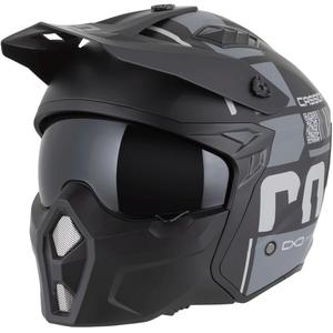 Casco modular de moto Cassida Cross Country Code negro mate-gris oscuro-gris claro
