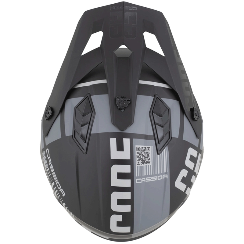 Casco modular de moto Cassida Cross Country Code negro mate-gris oscuro-gris claro