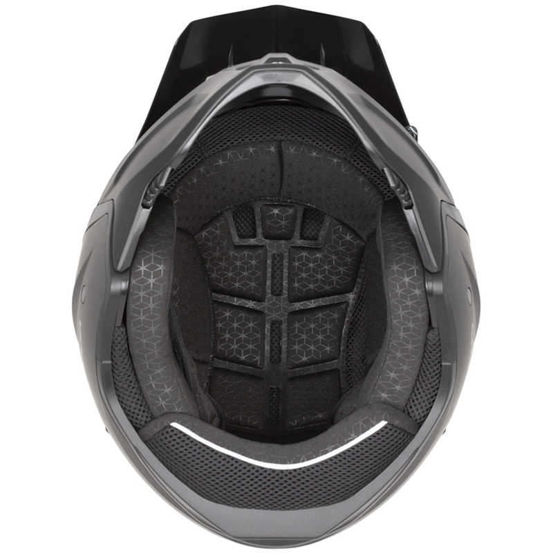 Casco modular de moto Cassida Cross Country Code negro mate-gris oscuro-gris claro