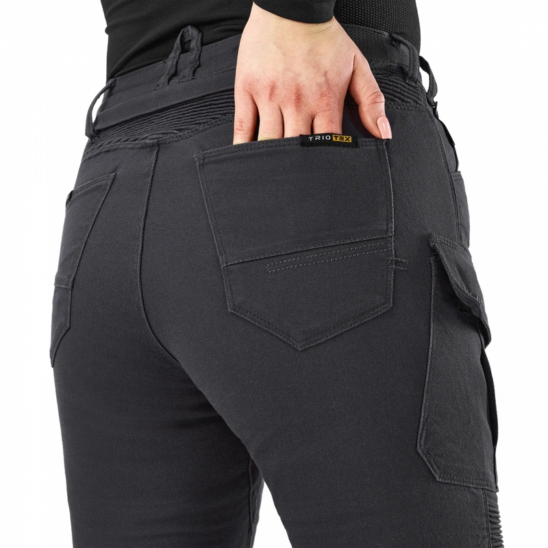 Pantalones de moto Shima Giro 3.0 para mujer, color gris.