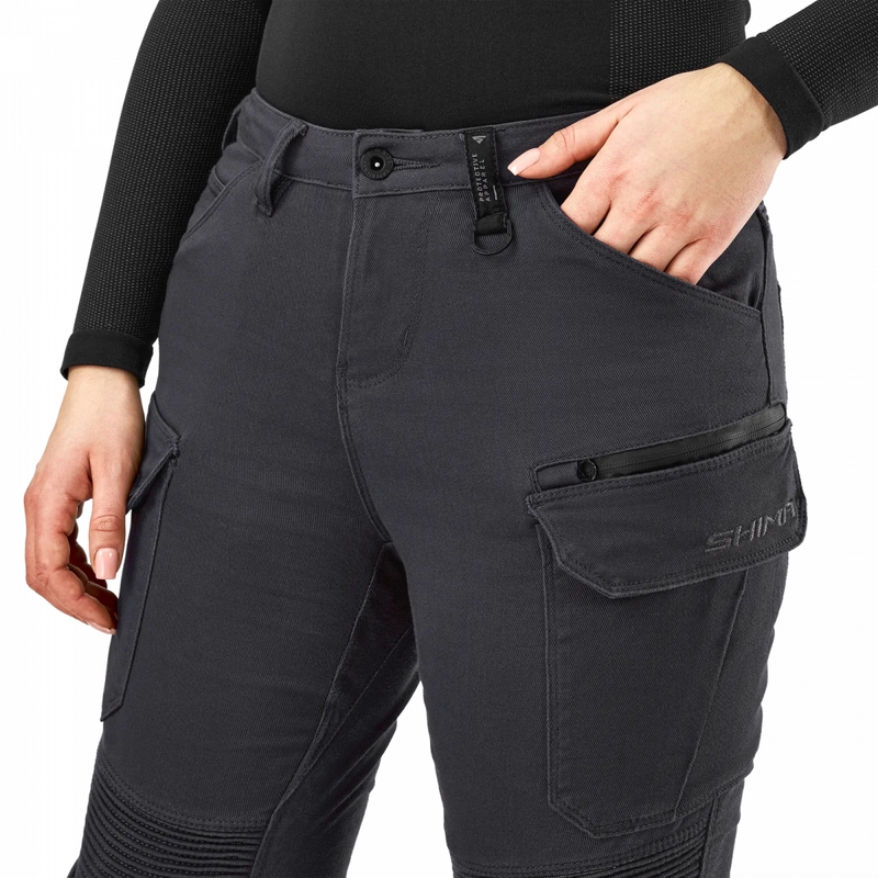Pantalones de moto Shima Giro 3.0 para mujer, color gris.