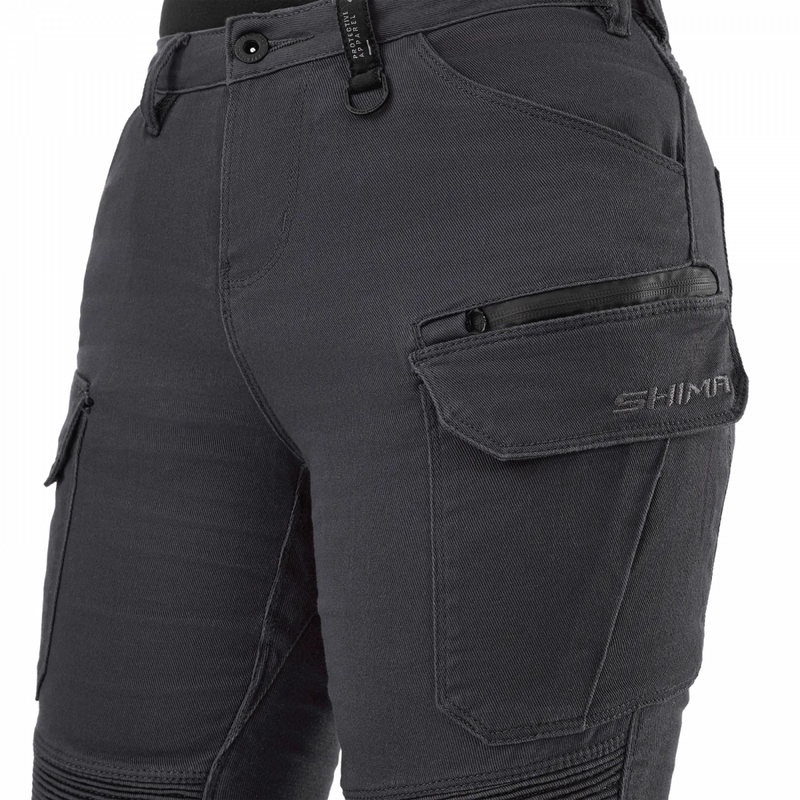 Pantalones de moto Shima Giro 3.0 para mujer, color gris.