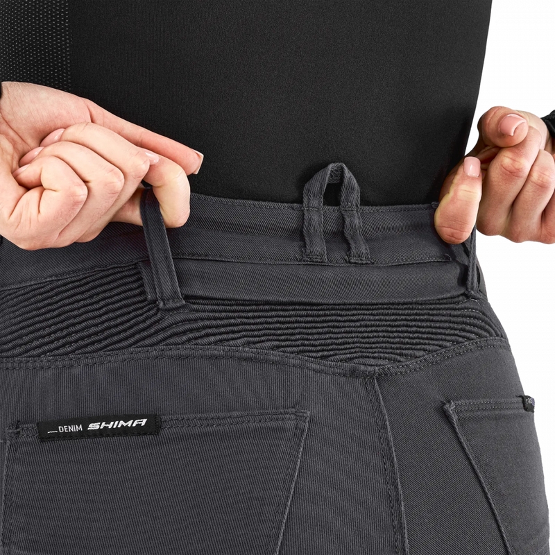Pantalones de moto Shima Giro 3.0 para mujer, color gris.