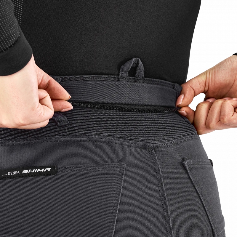 Pantalones de moto Shima Giro 3.0 para mujer, color gris.