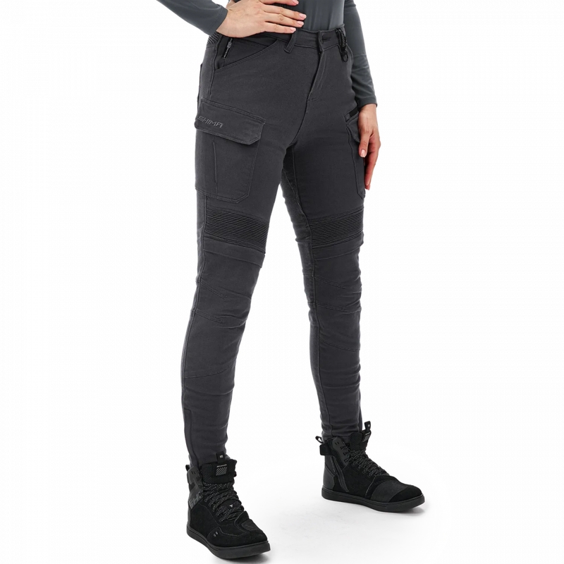 Pantalones de moto Shima Giro 3.0 para mujer, color gris.