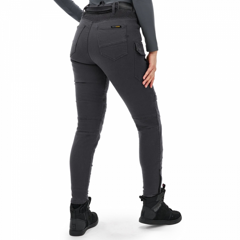 Pantalones de moto Shima Giro 3.0 para mujer, color gris.
