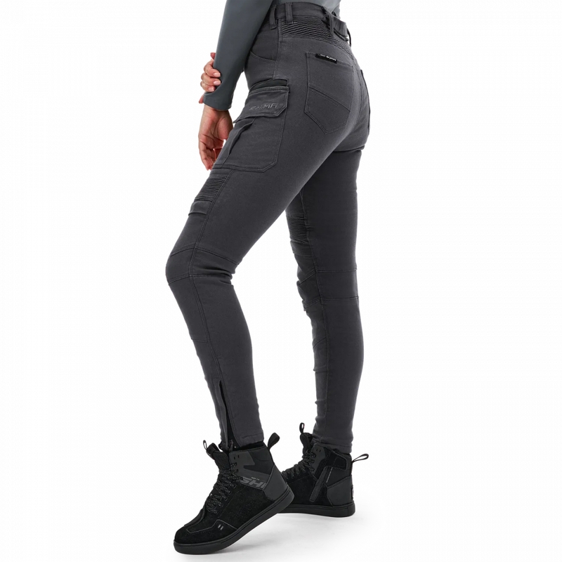 Pantalones de moto Shima Giro 3.0 para mujer, color gris.