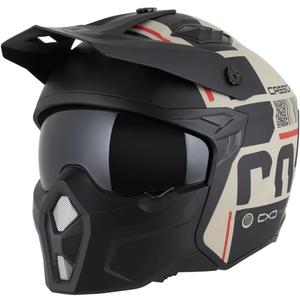 Casco modular de moto Cassida Cross Country Code arena mate-negro-rojo