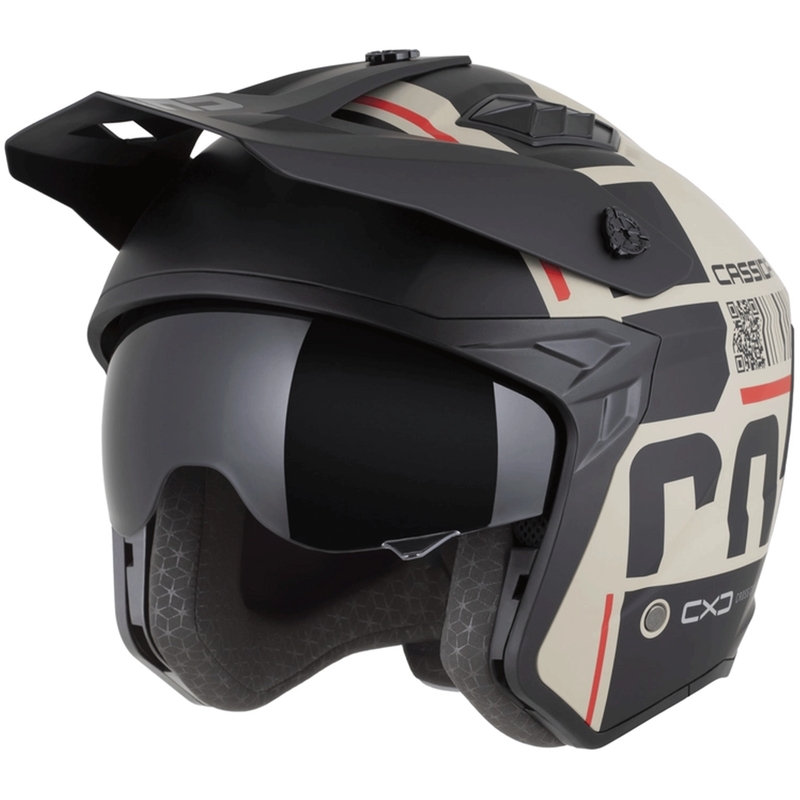 Casco modular de moto Cassida Cross Country Code arena mate-negro-rojo