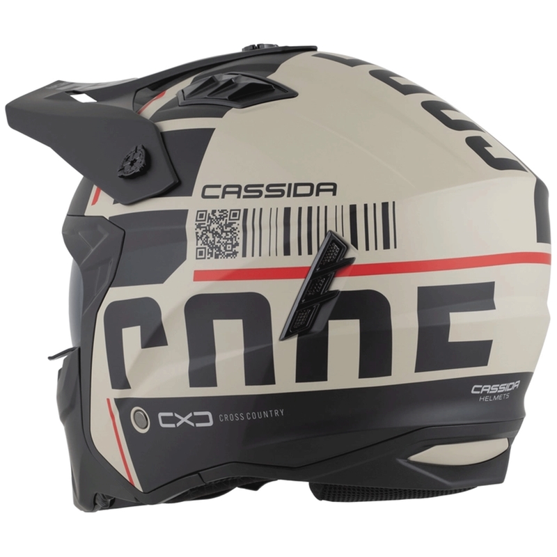 Casco modular de moto Cassida Cross Country Code arena mate-negro-rojo