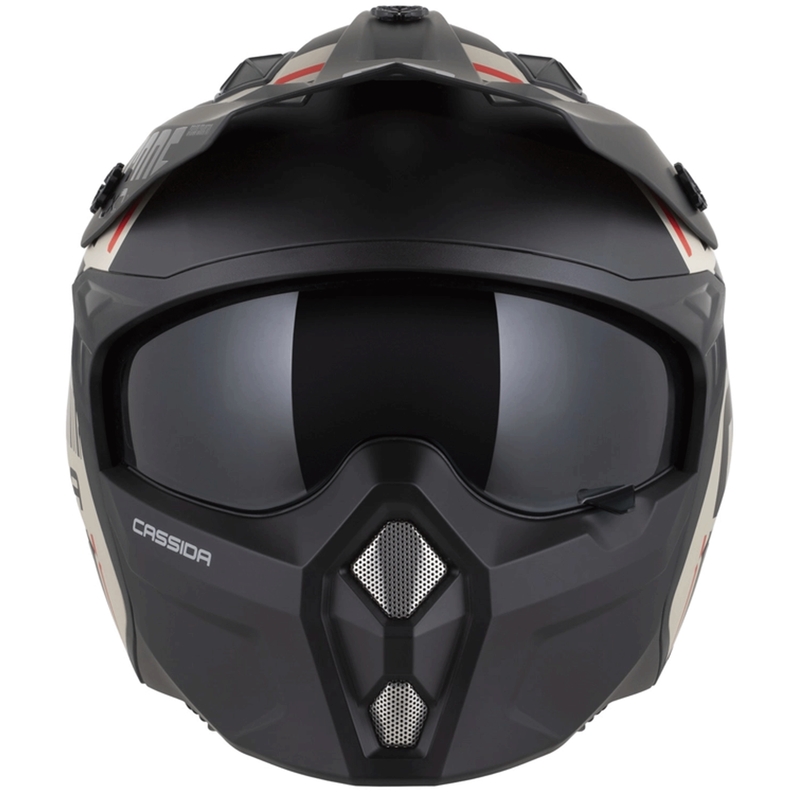 Casco modular de moto Cassida Cross Country Code arena mate-negro-rojo