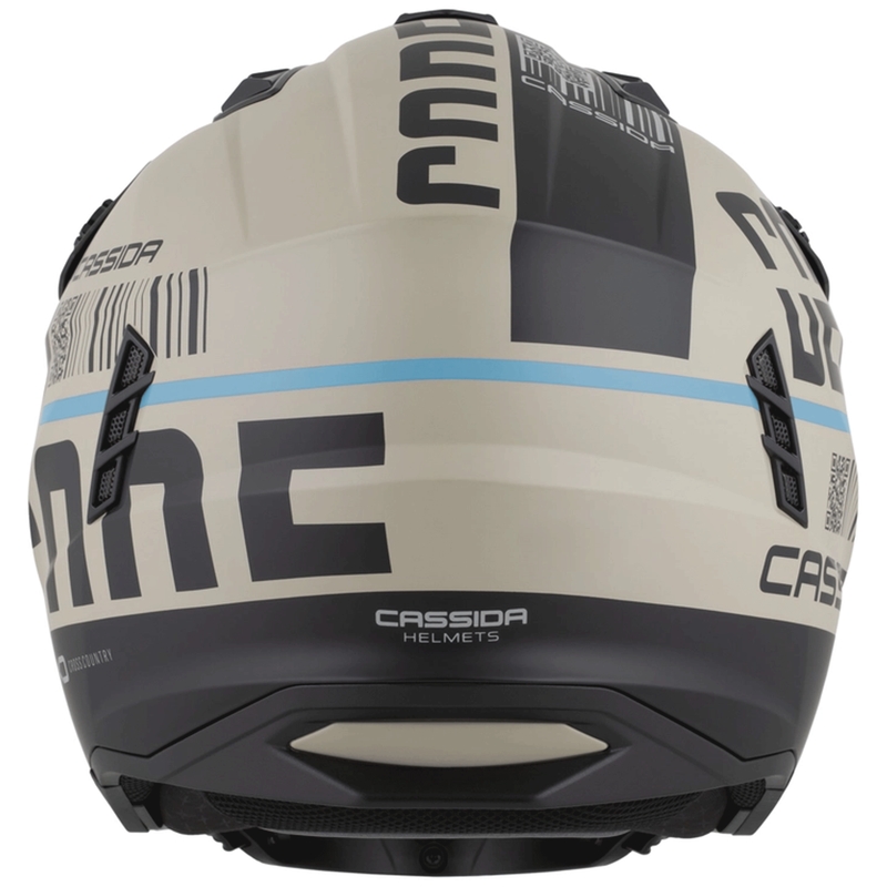 Casco modular de moto Cross Country Code color arena mate-negro-azul claro