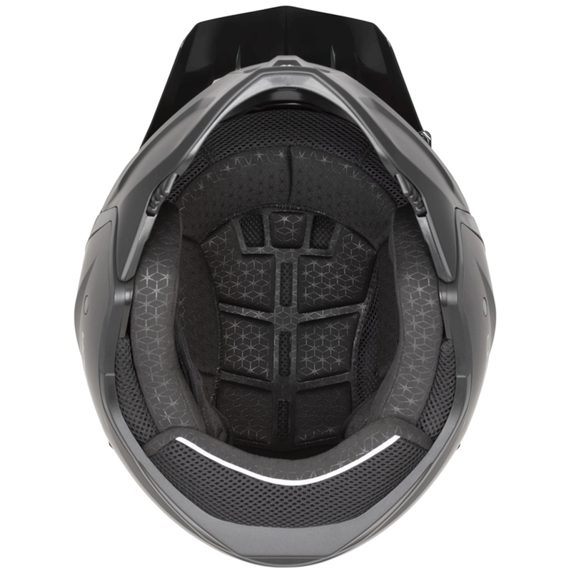 Casco modular de moto Cross Country Code color arena mate-negro-azul claro