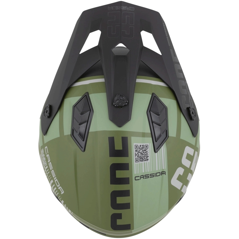Casco modular de moto Cassida Cross Country Code verde-gris-negro mate