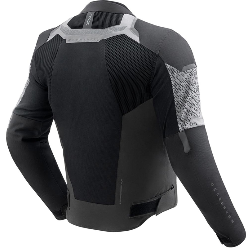 Chaqueta de moto Rebelhorn Jax negra-gris
