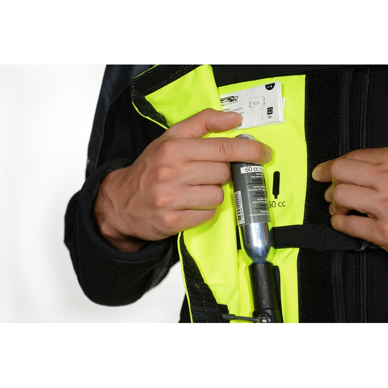 Chaleco airbag HELITE Turtle 2 amarillo fluorescente