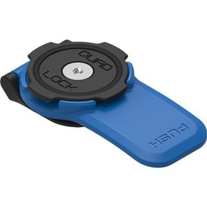 Soporte para teléfono Quad Lock® 360 con palanca de liberación, color azul y negro.