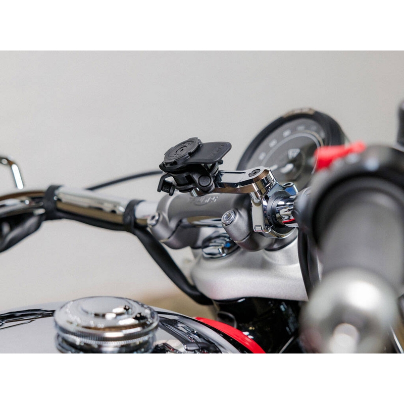 Soporte cromado para teléfono móvil Quad Lock® PRO para manillar