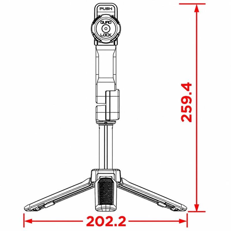 Trípode Quad Lock® negro