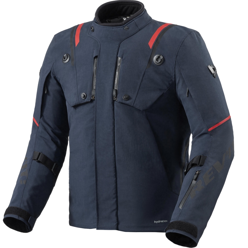 Chaqueta de moto Revit Fractal H2O azul oscuro