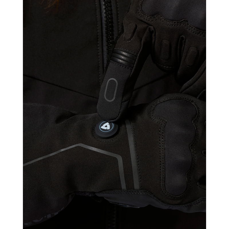Guantes de moto calefactables Revit Liberty 2 H2O para mujer, color negro.