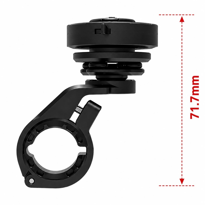 Soporte para teléfono móvil GRxplore MT10 curvo para manillar de motocicleta, color negro.