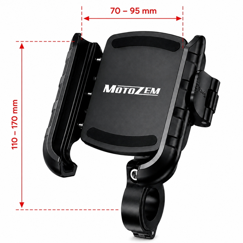 Soporte antivibración para teléfono MotoZem ISO PRO negro