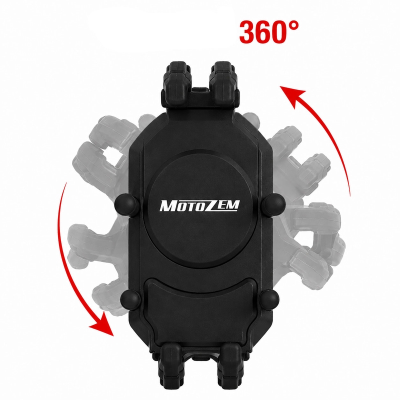 Soporte antivibración para teléfono móvil MotoZem Claw negro