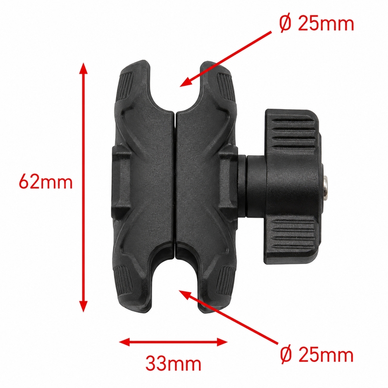 Soporte antivibración para teléfono móvil MotoZem Claw negro