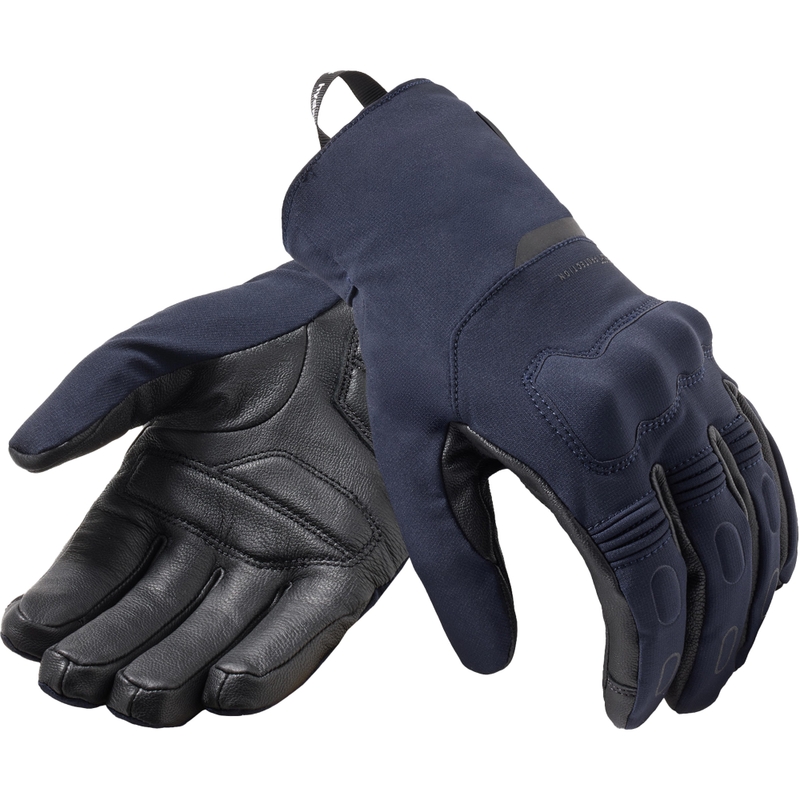 Guantes de moto Revit Cassini 2 H2O para mujer, color azul oscuro-negro.