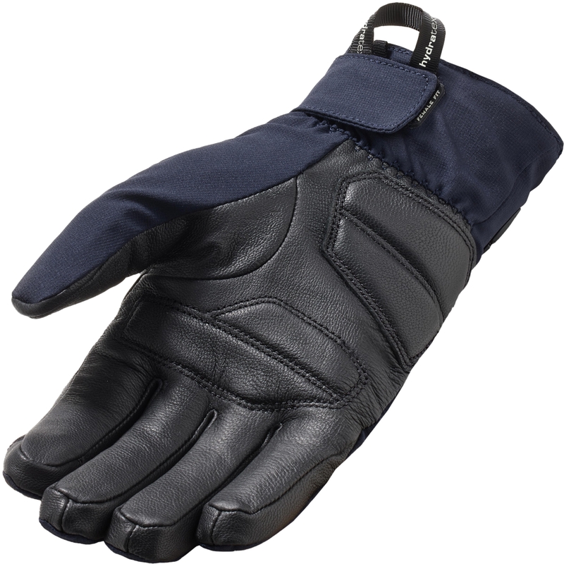 Guantes de moto Revit Cassini 2 H2O para mujer, color azul oscuro-negro.