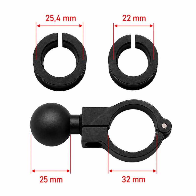 Soporte antivibración para teléfono móvil MotoZem Claw negro