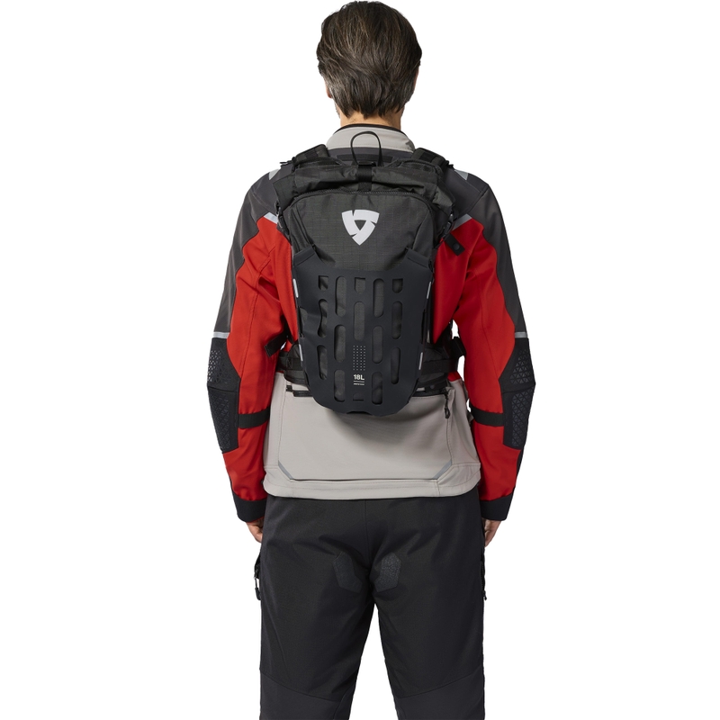 Mochila para motocicleta Revit Bauxite H2O gris-negro 18 l