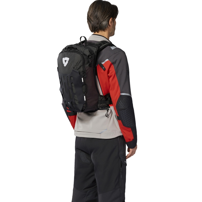Mochila para motocicleta Revit Bauxite H2O gris-negro 18 l