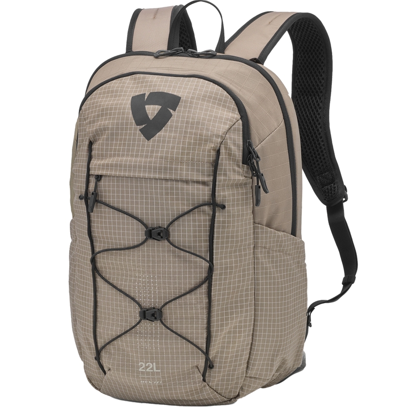 Mochila para moto Revit Saroa color arena-negro 22 l
