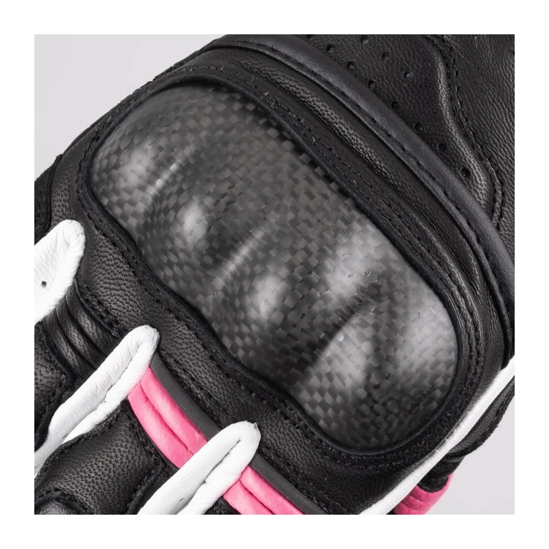 Guantes de moto para mujer Oxford RP-5 3.0 negro-blanco-rosa