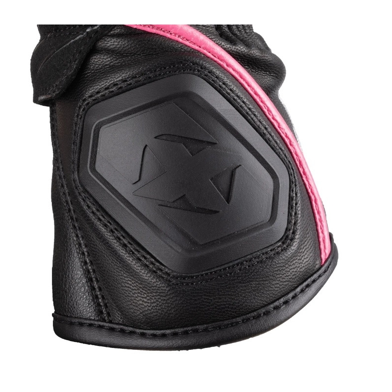 Guantes de moto para mujer Oxford RP-5 3.0 negro-blanco-rosa