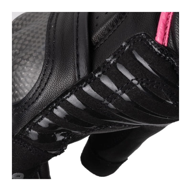 Guantes de moto para mujer Oxford RP-5 3.0 negro-blanco-rosa