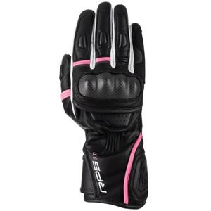 Guantes de moto para mujer Oxford RP-5 3.0 negro-blanco-rosa