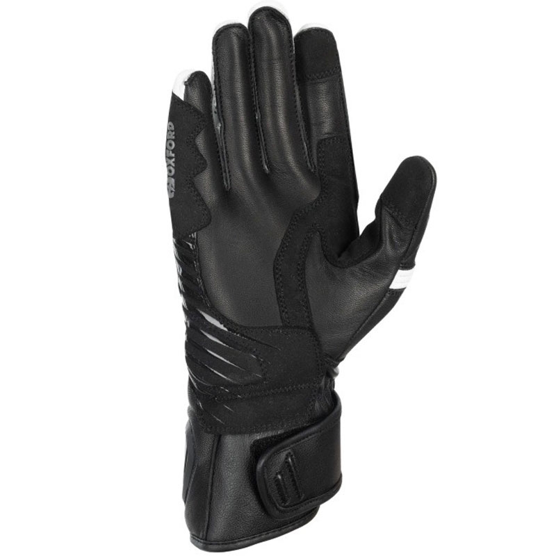 Guantes de moto Oxford RP-5 3.0, color negro y blanco.