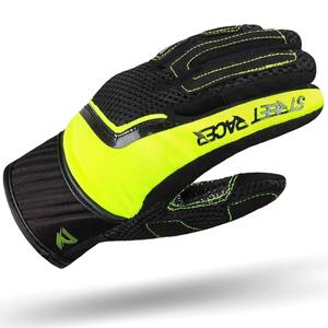 Guantes de moto Street Racer Stunt en negro y amarillo fluorescente
