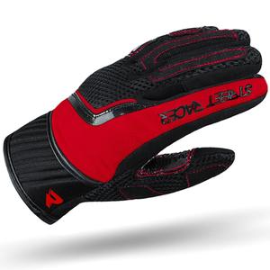 Guantes de moto para mujer Street Racer Stunt negro-rojo