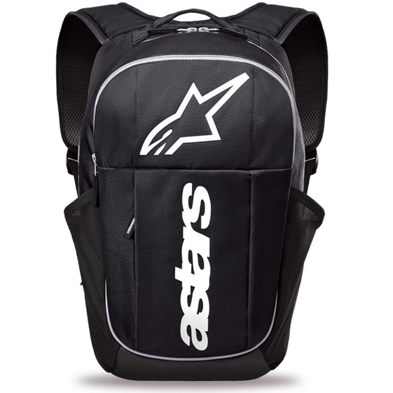 Mochila Alpinestars GFX Boss de 20 L, color negro y blanco.