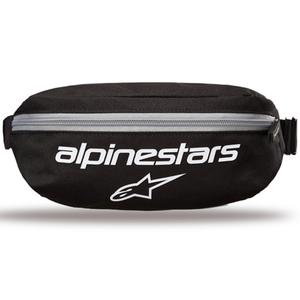 Riñonera Alpinestars Only Linear de 2 litros, color negro y blanco.