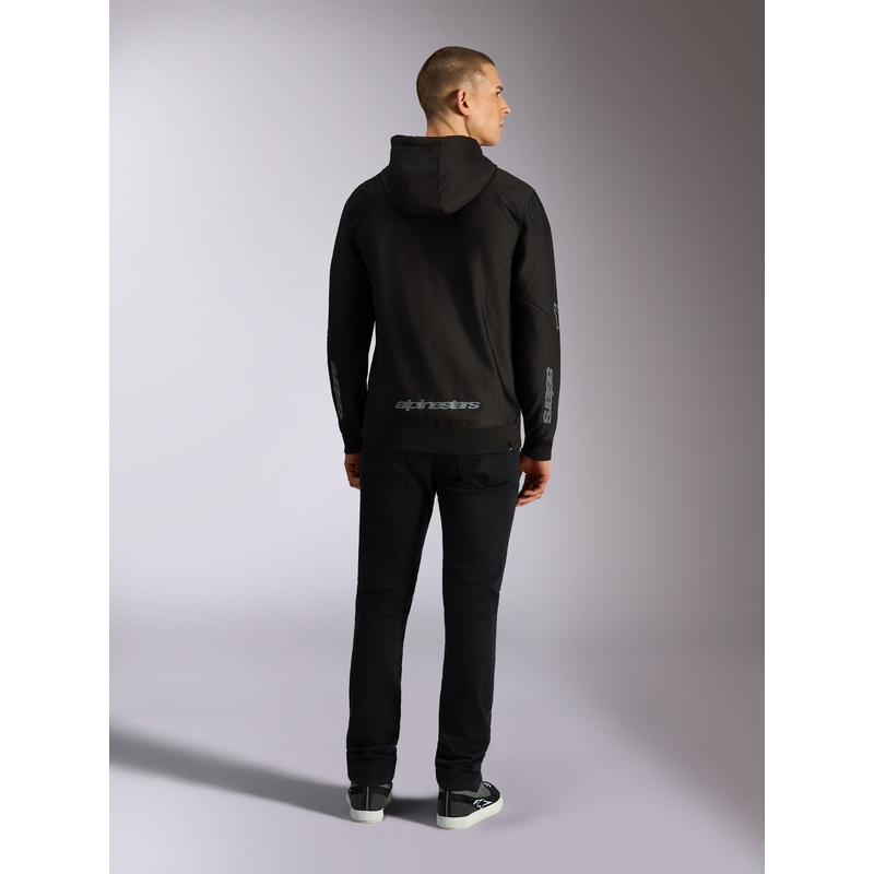 Sudadera con capucha Alpinestars Sessions 3 negra-gris