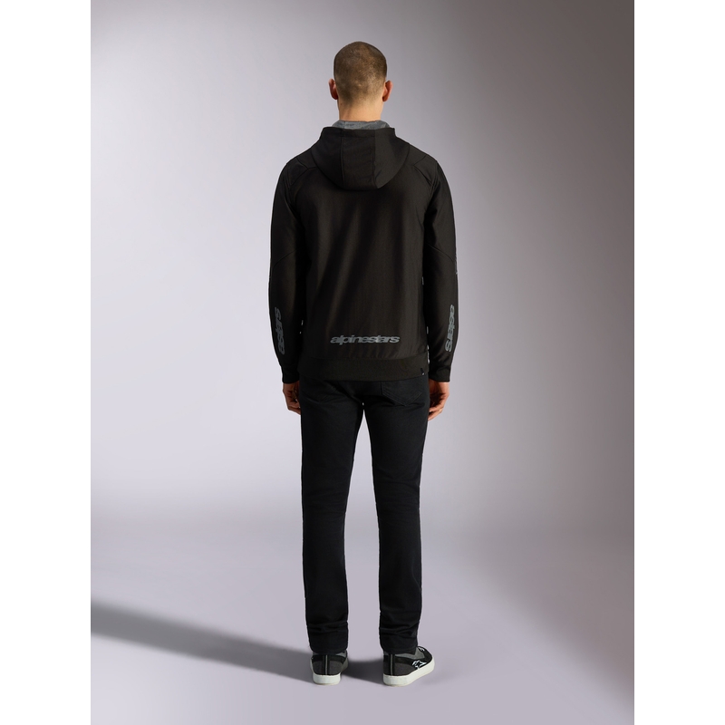 Sudadera con capucha Alpinestars Sessions 3 negra-gris