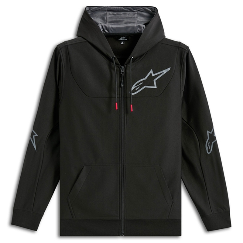 Sudadera con capucha Alpinestars Sessions 3 negra-gris