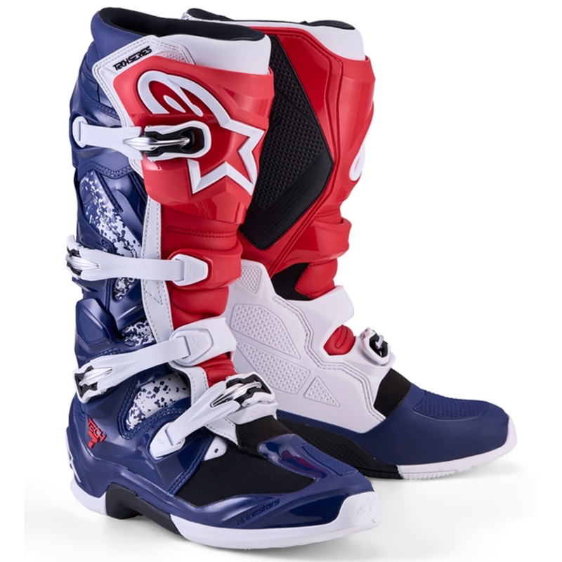 Botas de motocross Alpinestars TECH 7 UNITY rojo-blanco-azul