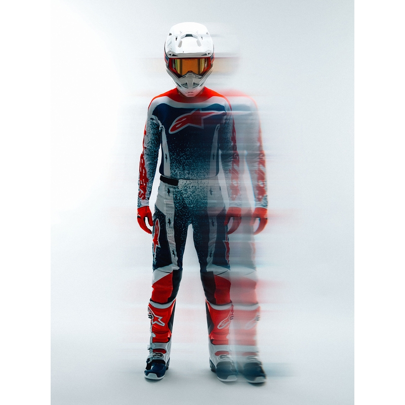 Pantalones de motocross Alpinestars Techstar Edición Limitada Unity Rojo-Blanco-Azul